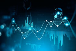 Virtual Stock Market Lines And Financial Charts Over Dark Backgr