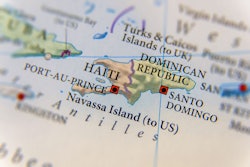 Geographic Haiti And Dominican Republic Map Close