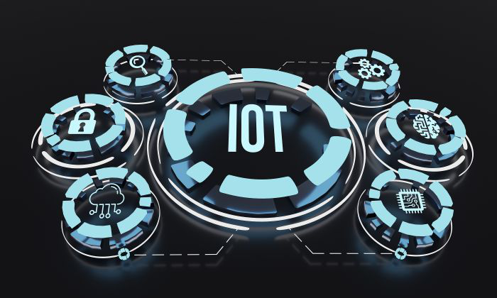 Internet Of Things &ndash; Iot Concept. Businessman Offer Iot Products