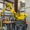 Fanuc robotic bag palletizer for barley and malt