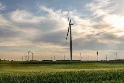 Wind turbine farm fields
