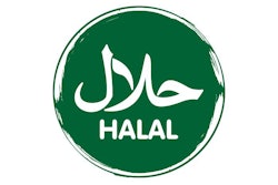 Circle Halal Food Label Illustration Design, Green Grungy Halal