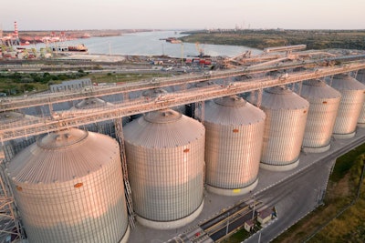 Odessa, Ukraine – ugust 14, 2021: Grain Terminals Of Modern Sea