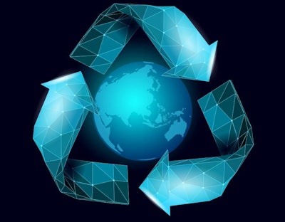 Recycling symbol arrows