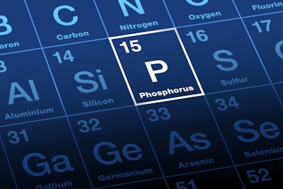 Phosphorus On Periodic Table Of The Elements. Chemical Element W