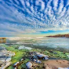 Fishing pier on an icy Chesapeake Bay in late Autumn