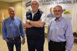 Pictured from left are Perdue Farms Chairman Jim Perdue, CEO-elect Kevin McAdams and retiring CEO Randy Day. (Courtesy Perdue Farms)