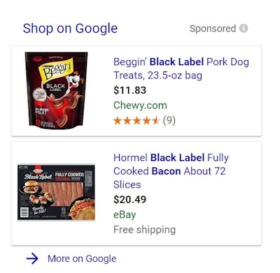 Beggin Strips Google Ad