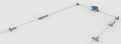 Litter scrapers on cables