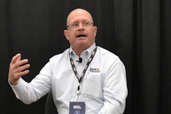 Jamie Burr, National Pork Board chief sustainability officer, speaks during the 2023 World Pork Expo.
