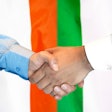 France Italy Flags Handshake