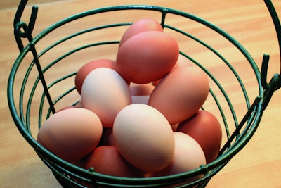 Brown And White Eggs In Basket