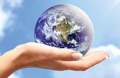 Climate Change World Hands