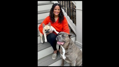 Laila Ali and her dogs, Malibu and Buddy