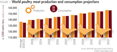 Figure 1 World Poultry Meat Production And Consumption Projections To 2032