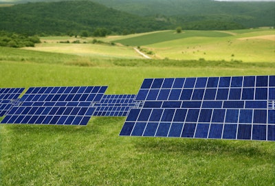 Solar Panels Grass