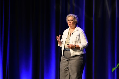 Mintel principal consultant Lynn Dornblaser speaks at the 2024 Chicken Marketing Summit.