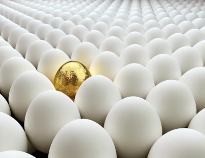 Gold Egg With White Eggs