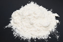 White Powder Black Background