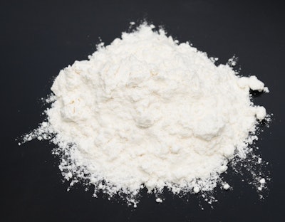 White Powder Black Background