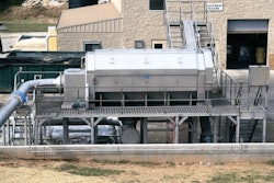 View of the screening, dewatering and containment area upgrades at the John Soules Foods processing plant in Valley, Alabama.