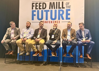 From left: Ian Mealey, product marketing director for Format Solutions, a Datacor company; Brandon Bohle, endpoint security team lead at Interstates; Brady Gaalswyk, co-president of Easy Automation; Liam Cassidy, senior executive director of automation for Knobelsdorff; Ben Allen, CEO of BinSentry; and Matthew Boland, sales territory manager, CPM Automation.