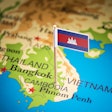 Cambodia Map Flag
