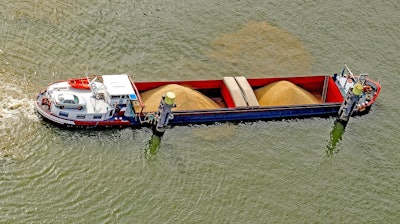 Grain Barge Loading Pixabay