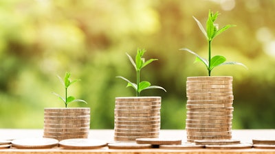 Plant Growing From Money