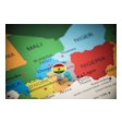 Ghana Flag Map