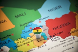 Ghana Flag Map
