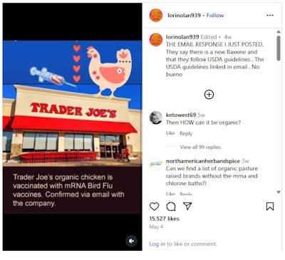 Trade Joes Avian Flu