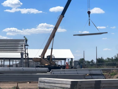 Work underway at an earlier investment project in Stavropol.