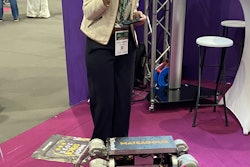 E-Doggy Agri, developed by Maïsadour and Evotech to herd free range poultry into their barns at night on display at trade show SPACE.