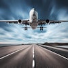 Airplane And Road With Motion