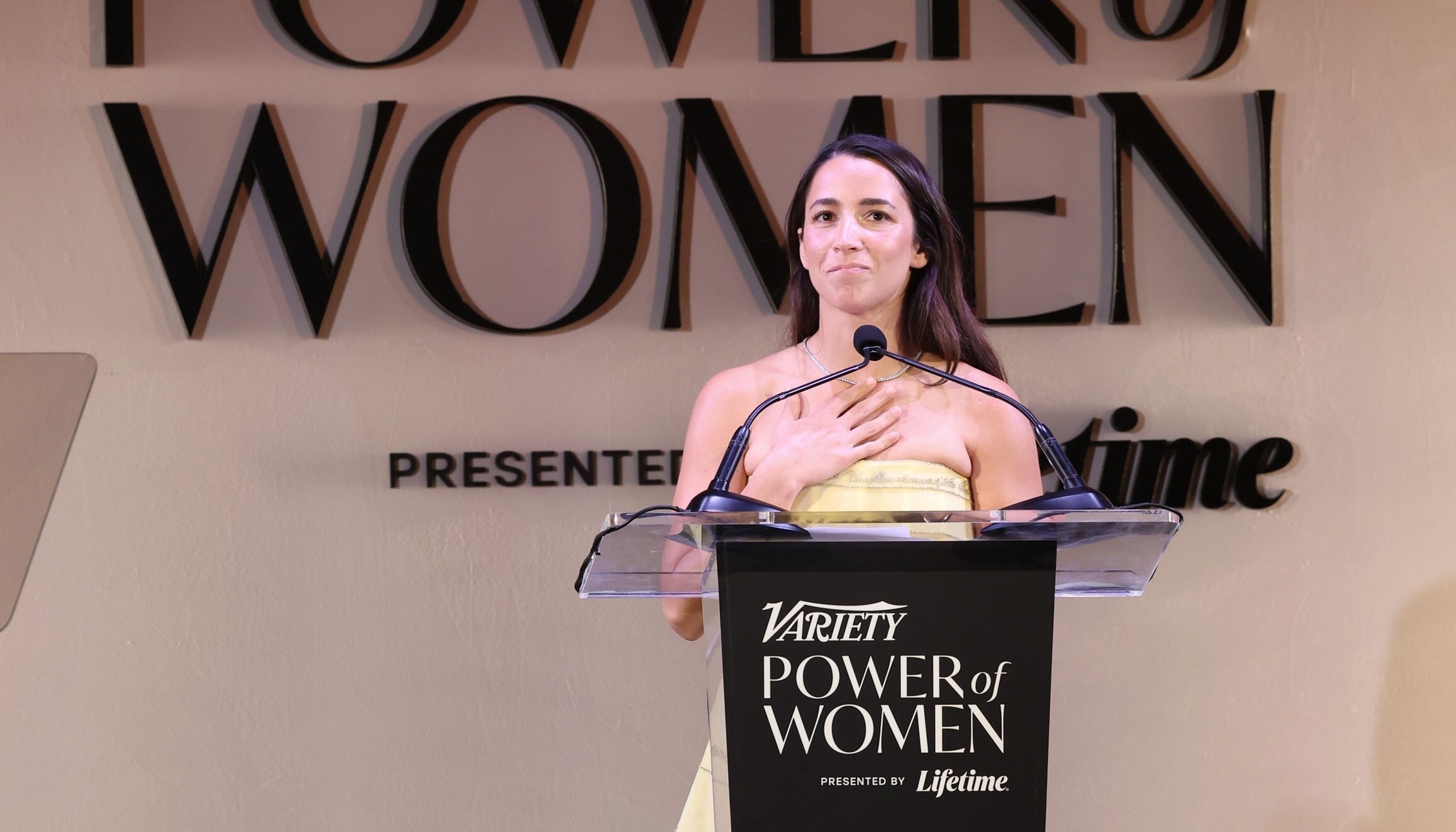 Purina recognized world champion gymnast, activist and author Aly Raisman at the 2025 Variety Power of Women event presented by Lifetime for her advocacy and leadership on behalf of survivors of abuse.