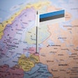 Estonia Map Flag