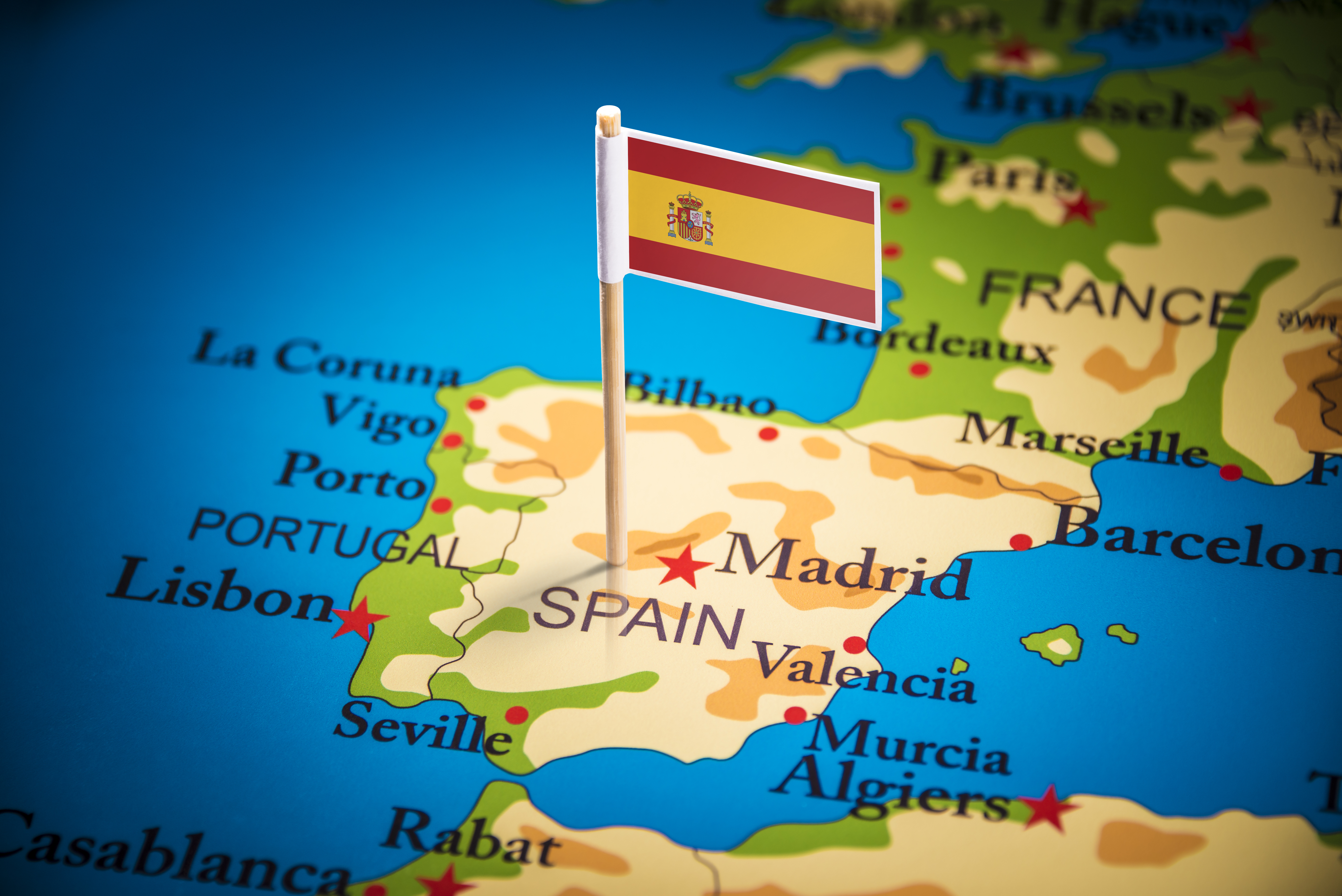 Spain Flag Map
