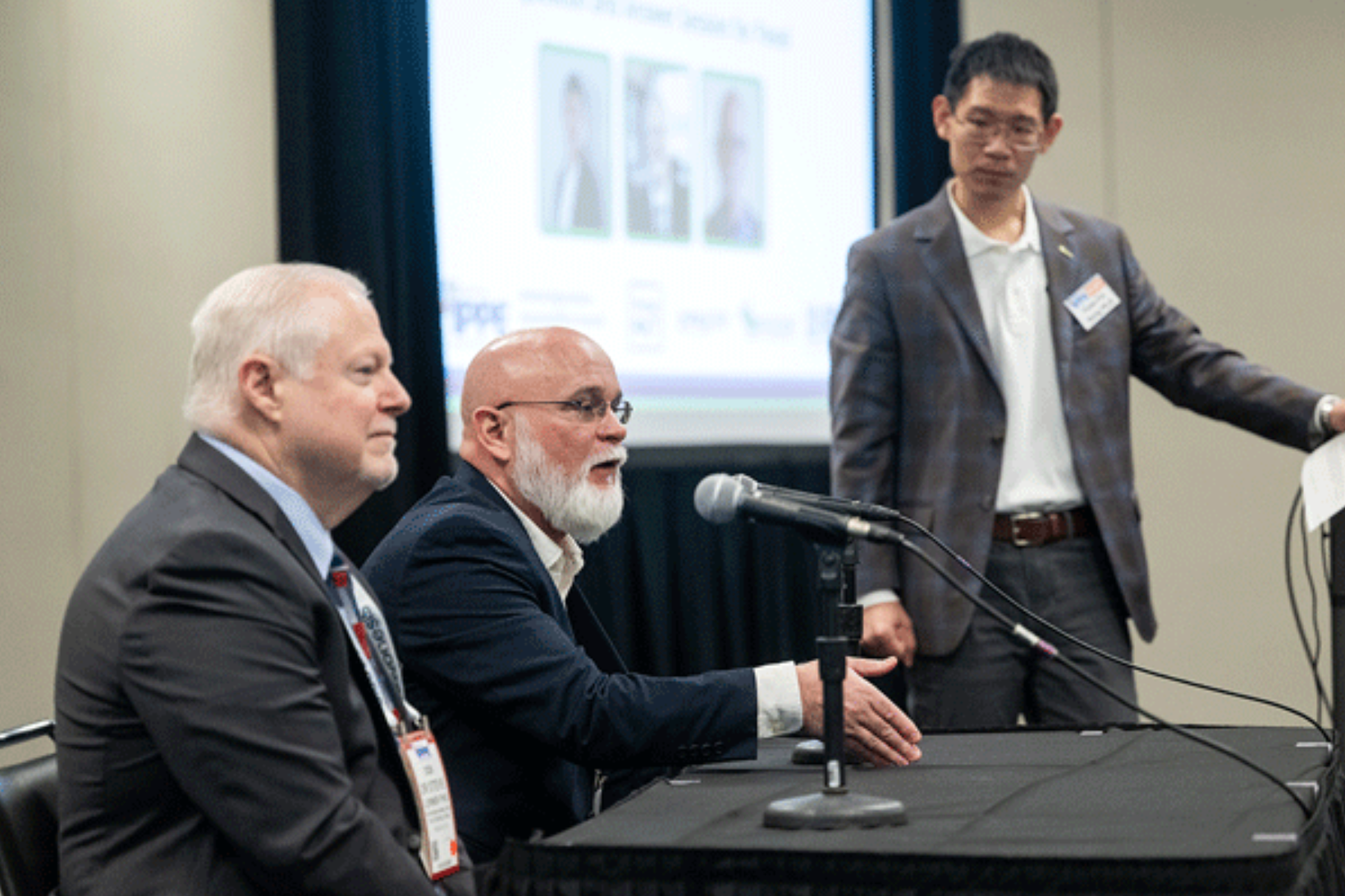 (Left to right) Drs. Steve Lerner, Charles Starkey and Yuan-Tai Hung participate in the &ldquo;Air Quality and Ingredient Innovation for Sustainability&rdquo; panel at the Animal Agriculture Sustainability Summit during the 2026 IPPE.