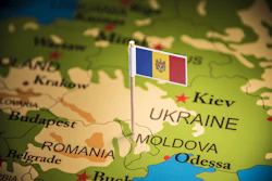 Moldova Map Flag