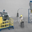 Flexicon PNEUMATI-CON® dilute phase vacuum conveying system designed for unloading containers and bags.