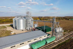 Grain Bins Aerial