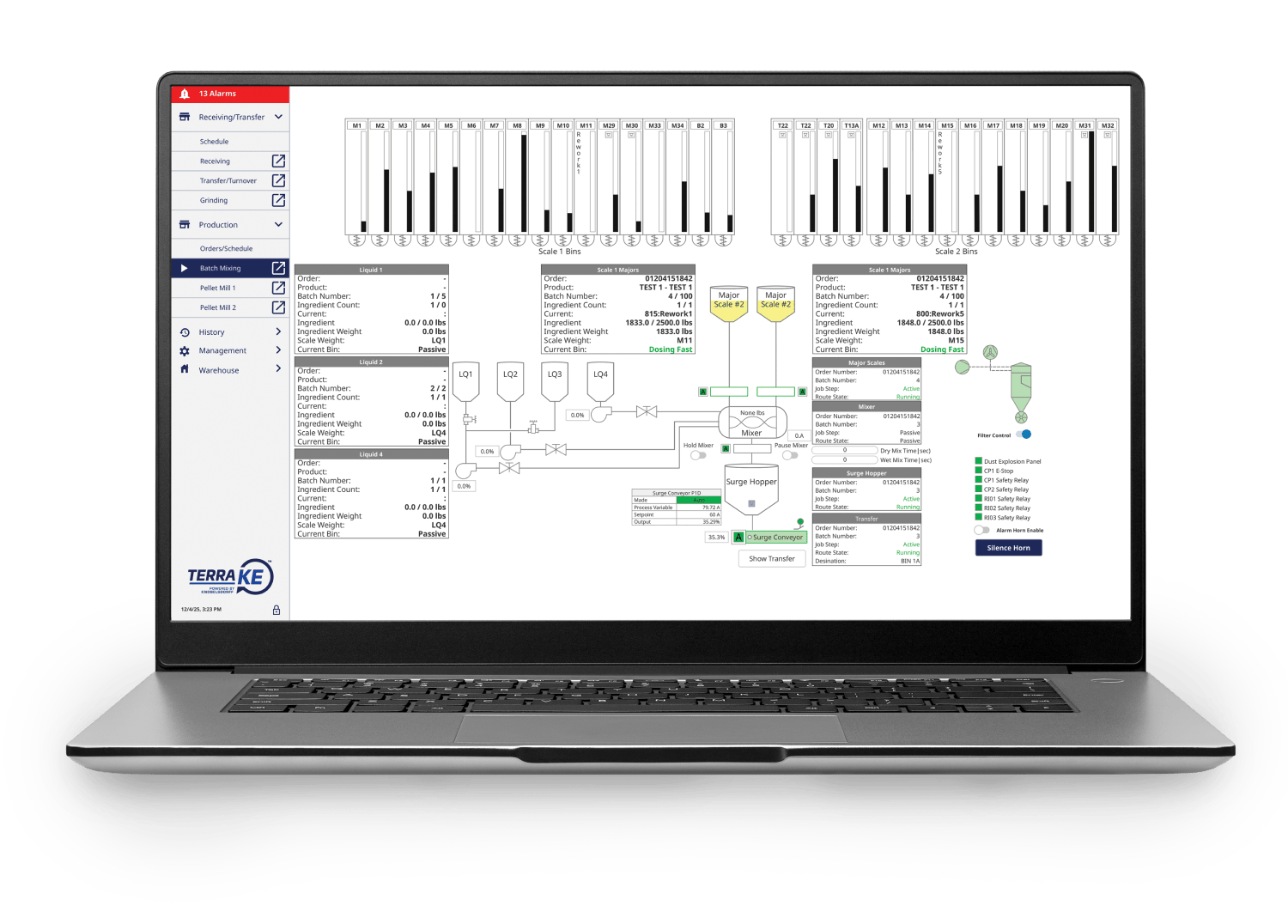 Laptop With Terra Ke Dashboard On Screen
