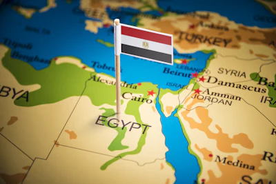 Egypt Map Flag