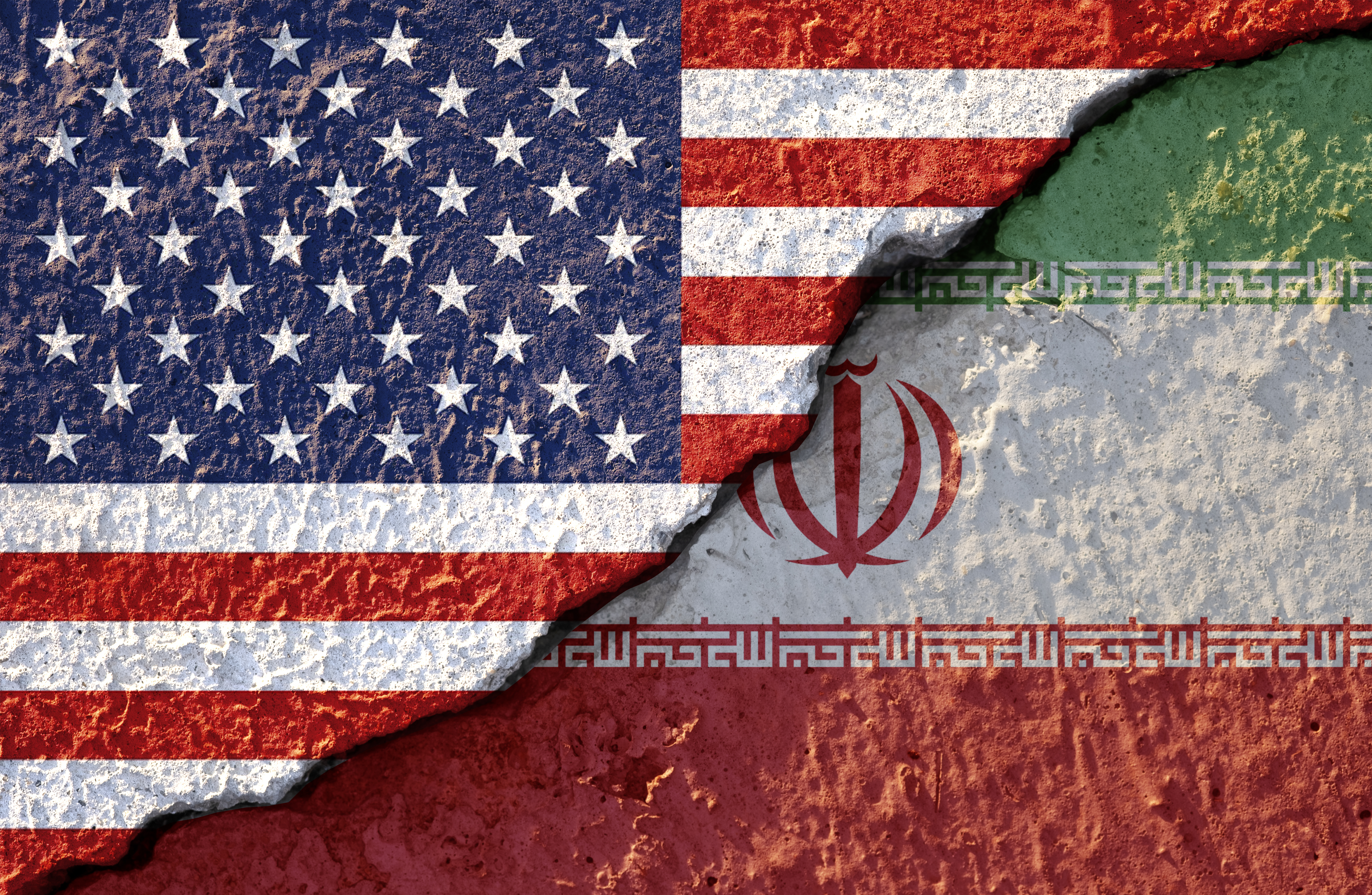 Usa Iran Flag