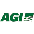 AGI company logo in forest green and white with stylized lines