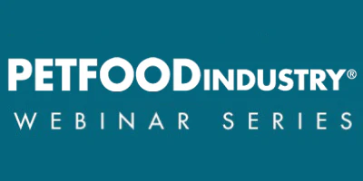 Petfood Industry Webinar Series logo with white text on teal background