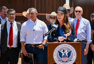 U.S. Secretary of Agriculture Brooke Rollins discusses plans to fight New World Screwworm during a visit to Douglas, Arizona.