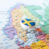 Sweden Flag Map
