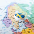 Sweden Flag Map